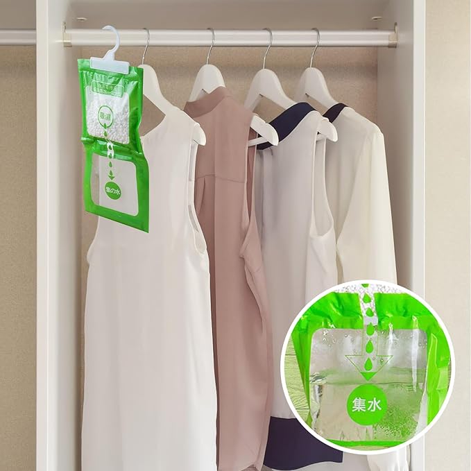 SPOKKI 10 Pack Dehumidifier Bags, Moisture Absorber Hanging Bags, Closet Moisture Absorbers, For Use In Kitchens, Bedrooms And Wardrobes