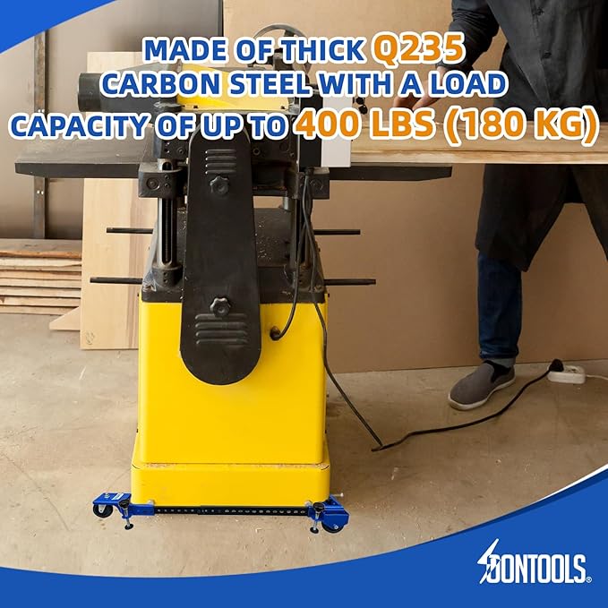 SOONTOOLS Universal Mobile Base, 400 lbs Capacity, Adjustable Heavy Duty Mobile Base, Industrial Rolling Tool Stand with Swivel Wheels for Large Tools, Machines, Bandsaw, Power Tools