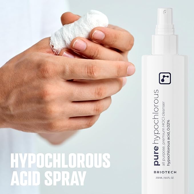 BRIOTECH Pure Hypochlorous Acid Cleanser, Original Premium HOCl Topical Solution, Multi-Purpose Cleaner, Family Approved & Pet Friendly, 32 fl oz Refill