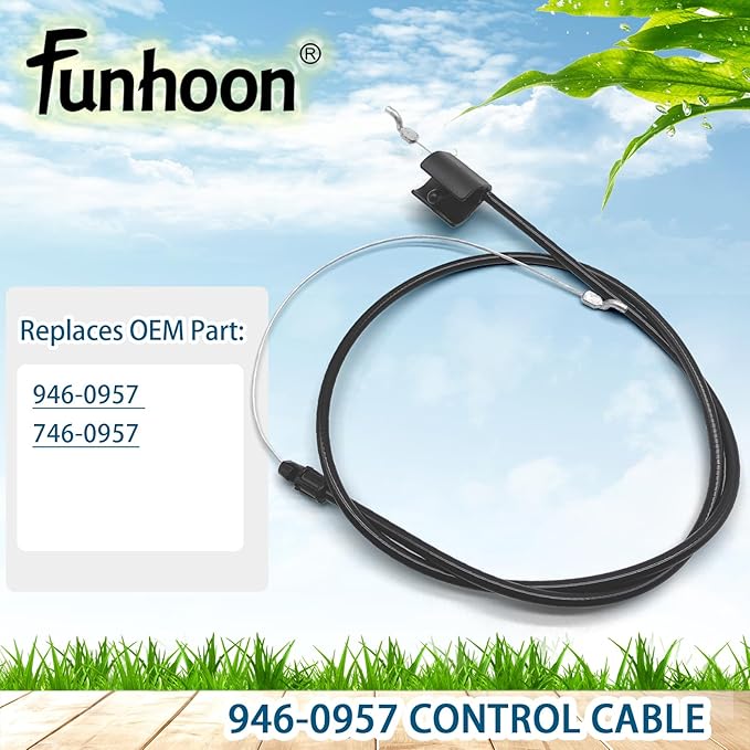 946-0957 Engine Zone Control Cable for Troy-Bilt MTD Yard Man Yard Machines Push Walk-Behind Mowers Lawn Mower Throttle Cable Replacement Troy Bilt Lawn Mower Throttle Cable 746-0957
