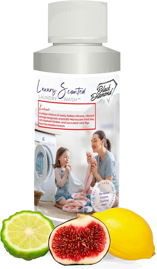 Black Diamond Stoneworks Kashmir Luxury Scented Laundry Wash, Premium Quality Detergent, Superior Cleaning Performance, Long-Lasting Fragrance, Trial Size.