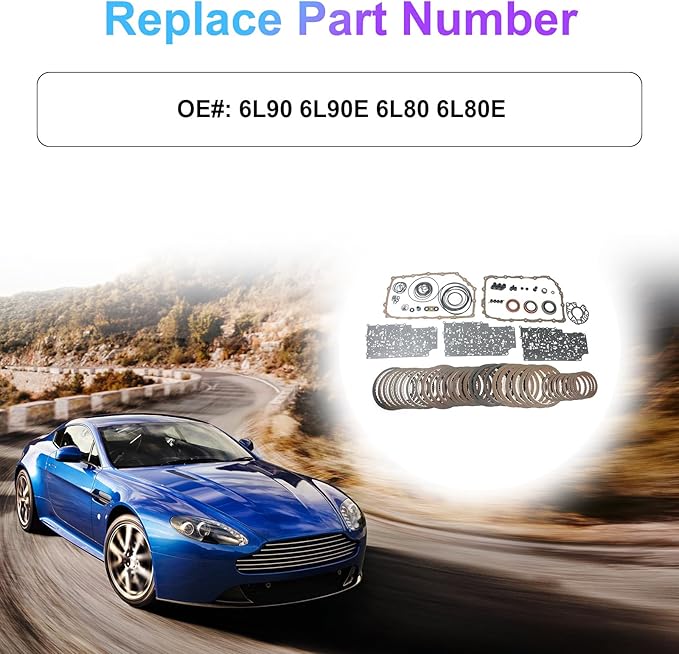 6L80E 6L90E Transmission Master Rebuild Overhaul Kit Fits for 06-18 Cadillac Escalade, Chevy Silverado/Suburban, GMC Sierra/Savana/Yukon, Hummer H2 Replace OE 6L90 6L90E 6L80 6L80E