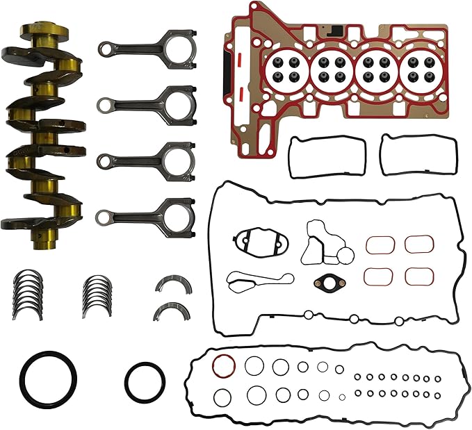 Engine Overhaul Rebuild Kit Head Gasket Set & Crankshaft W/Connecting Rods Bearing Fit For BMW N20B20A 2.0T 2011-2017 11247624616 11128676519 11217640165