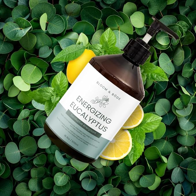 Luxury Liquid Hand Soap - Natural Scented Hand Wash - Gentle Hand Soap with Essential Oils & Aloe Vera - Moisturizing Handwash for Bathroom and Kitchen - Energizing Eucalyptus Scent, 16.9oz