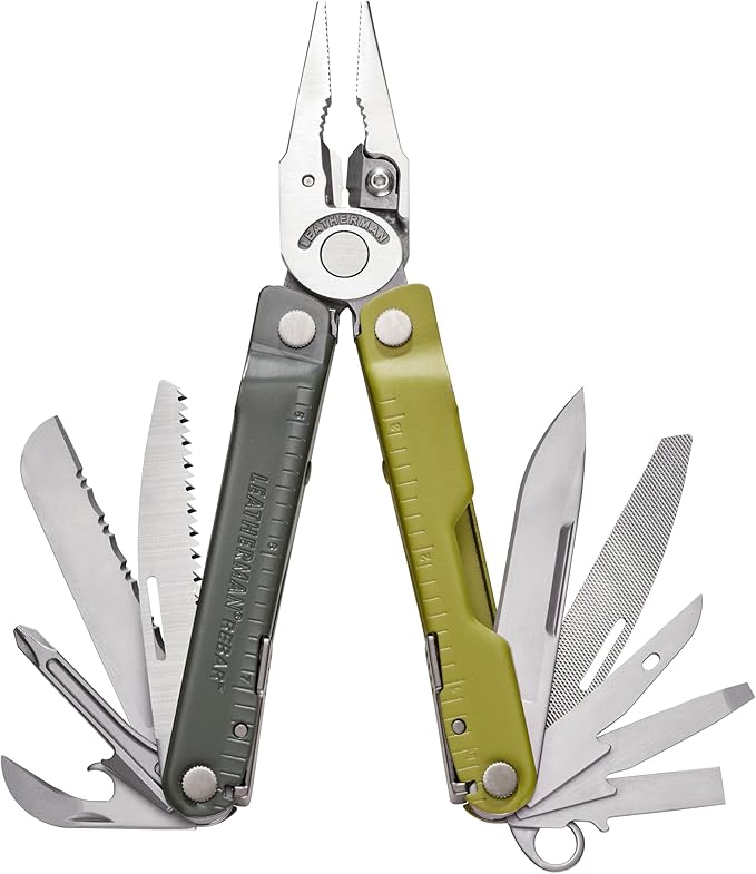 LEATHERMAN, Rebar Multitool with Premium Replaceable Wire Cutters and Saw, Mossy Slate