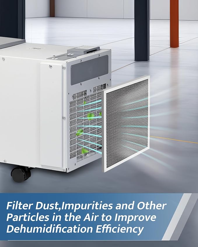 5443 Dehumidifier Filter MERV 8 Washable 10x12x1Fit for Whole-House Dehumidifiers Models 1830, 1850, 1852, 8191, 8192,Not Compatible 1850F