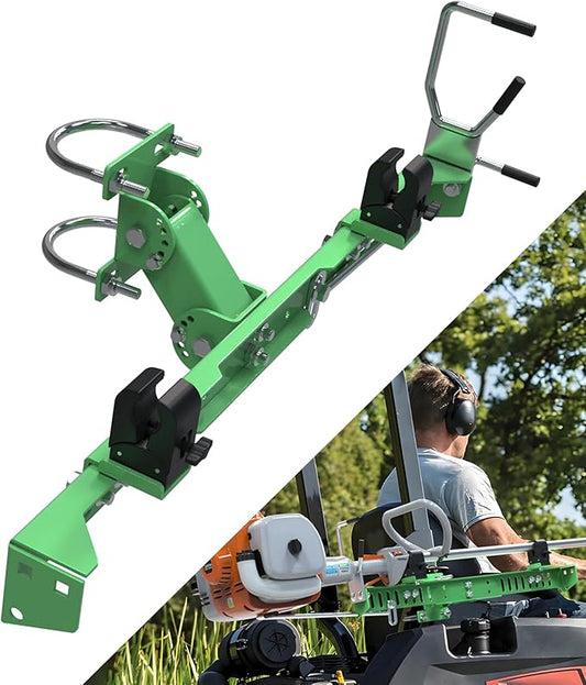 ELITEWILL Lawn Mower Trimmer Racks, Weed Eater Rack Holder for Zero Turn Mowers,Quick Clamp & Locking System for Landscaping Lawn Care, Green