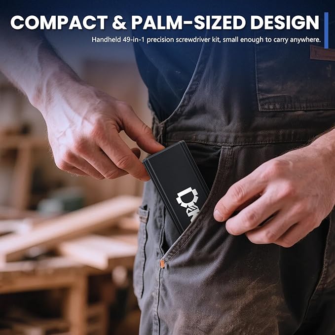 49 in-1 Precision Screwdriver Set w/t Magnetic S2 Steel Bits,Pop-Up Storage Box,Extended Bits,Tweezers&Pry Tool,Portable Multi-Bit Screwdriver Kit for Phone,Laptop,Camera,Eyeglasses&Electronics Repair