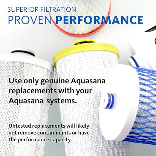 Aquasana Replacement Filter Cartridges | Fit Claryum 3-Stage Under Sink Water Filter | WQA Certified to Reduce Up to 99.99% of PFAS, Microplastics, Lead & Chlorine | AQ-5300R | AQ-C3-R
