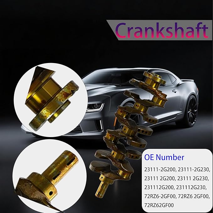 G4KJ 2.4 Engine Rebuild overhaul Kit w/Crankshaft Con-Rods Bearings Set Head Gasket Set Fit for Hyundai Sonata Santa Fe Sport Tucson Kia Sporta 2.4L 2011-2020 OE# 23111-2G200 20910-2GU03