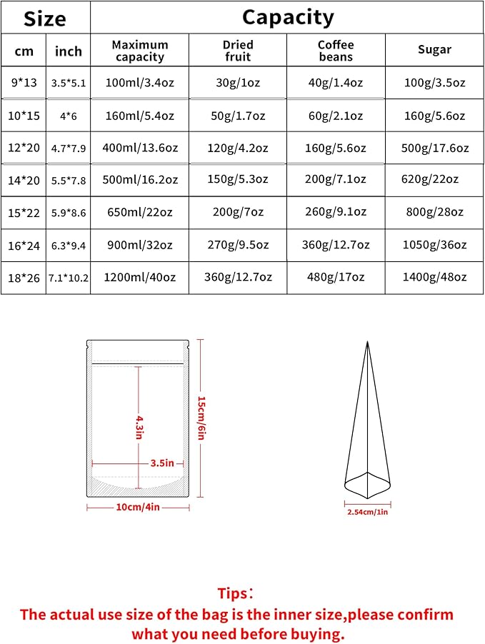 FireKylin 100 Pack Smell Proof Bags, Resealable Bags with Matte Window, Foil Pouch Stand Up Sealable Bags for Packaging（Black，4" x 6"）