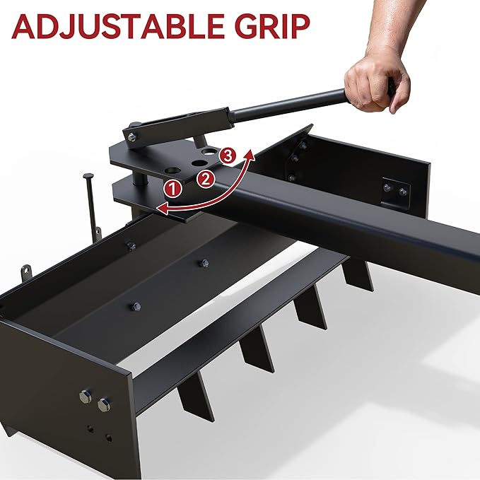 YITAMOTOR 42" Tow Behind Box Scraper Lawn Tractor Attachments, Black