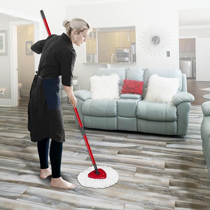 Mop Handle Replacement for Ocedar 4 Section Spin Mop Handle Compatible with Ocedar Spin Mop Refills and Brooms, 30" to 58" Mop Stick for Cedar Floor Cleaning, American Threaded Joint