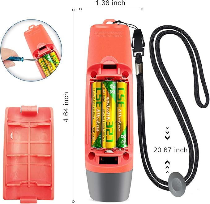 ANIZR Electronic Whistles with Lanyard,Adjustable 3 Tone & 3 High Volume Hand Emergency Whistle Basketball Referee Whistle for Coach,Teacher,Police,Outdoor Camping Boating Hiking(with Battery)