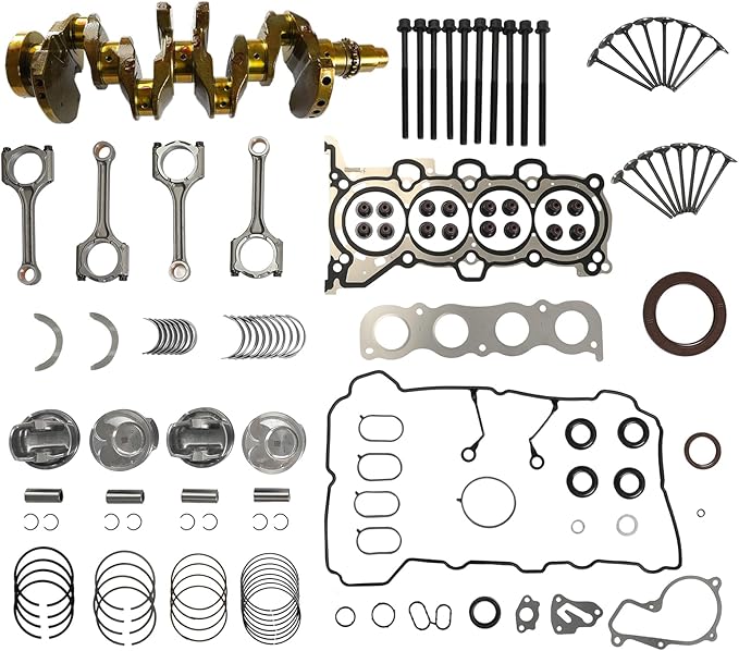 G4NC 2.0 Engine Rebuild Overhaul Kit w/Crankshaft Head Gasket Set & Connecting Rod Fit for Hyundai Tucson Elantra Kia Sonata Sportage Forte Carens Soul 2.0L 2012-2021 23040-2E000 23110-2E501