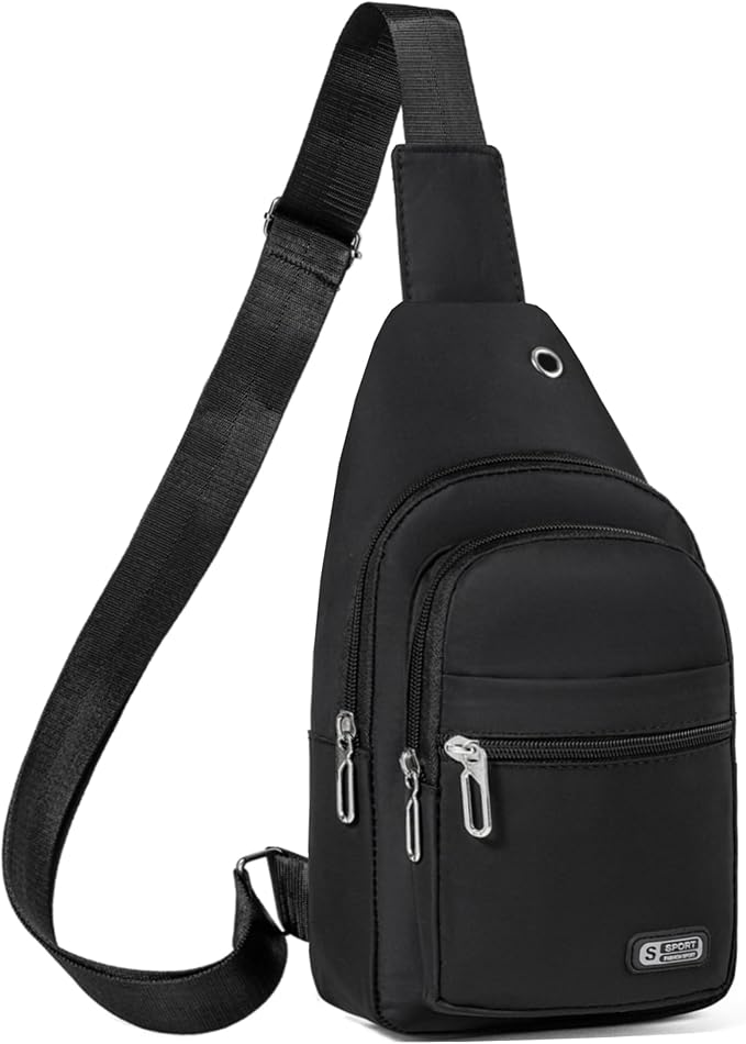 Small Sling Backpack Crossbody Bags for Men Women, Sling Bag Chest Daypack Cross Body Bag Fanny Pack for Outdoors Hiking Traveling