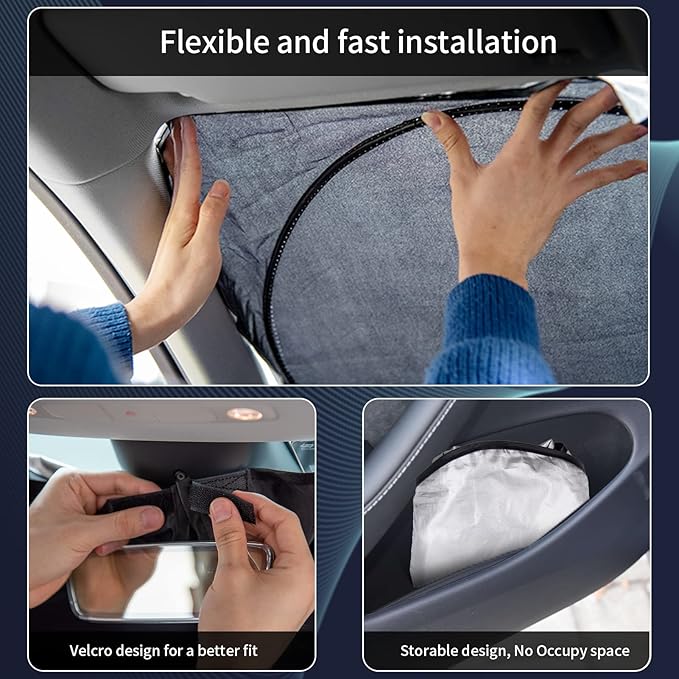 for Toyota Corolla 2023 Windshield Sun Shade, Front Sunshade for 2022 Corolla Prius Yaris Sienna Toyota C-HR 2018-2024 Vehicle Sun Protector Front Window Auto Windshield Cover Car Accessorie