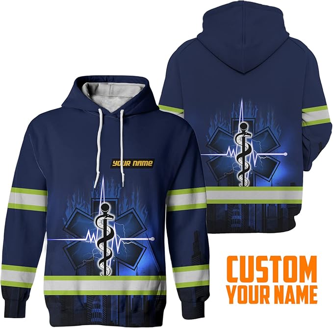 Matedecor High Visibility Hi Vis Hoodie for Men - Jobs Collection Custom Name Class 3 Reflective Safety Workwear