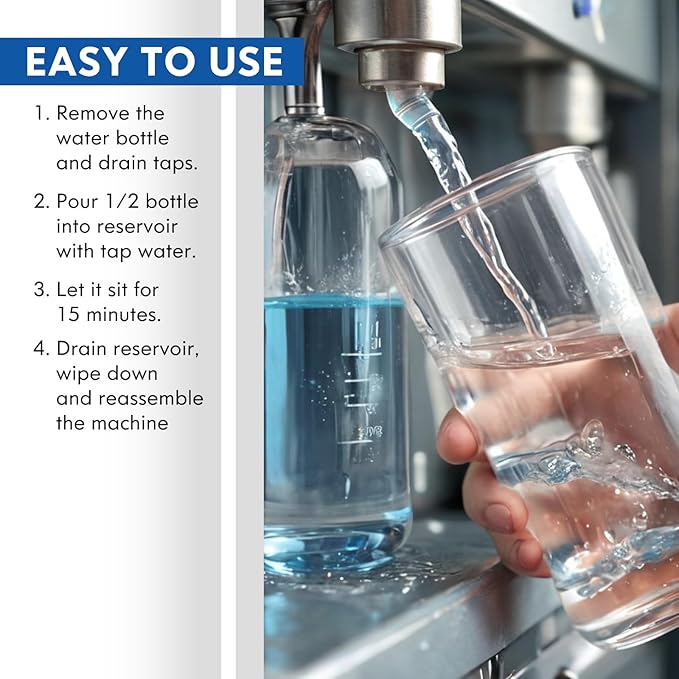 Water Cooler Cleaning Kit,Water Dispenser Cleaning,Water Dispenser Cleaner for Bottom or Top Loading Water Cooler Cleaner and More Models,Virtually Every Style Is Covered Ice Makers (5.07Fl Oz)
