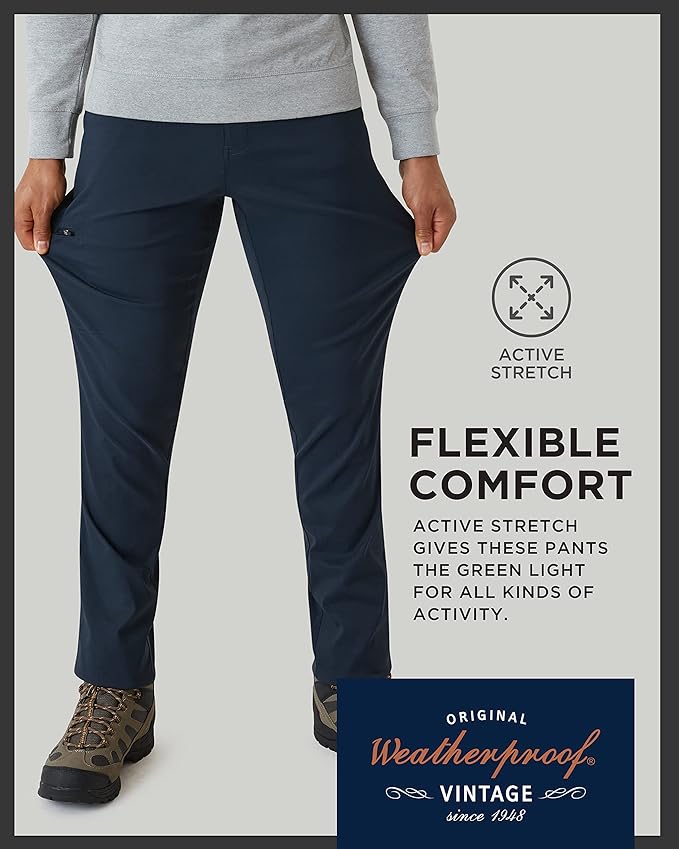 Weatherproof Vintage Casual Hiking Pants for Men - Lightweight Stretch Travel Mens Work Pants with Utility Cargo Pocket