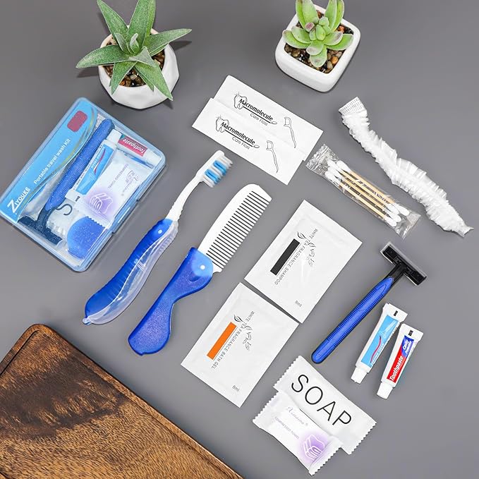 Hygiene Kit Bulk, Folding Design, Individually Boxed, The Travel Hygiene Kit is Fully Equipped and Clean and Hygienic, Convenience Kits Suitable for Hotel, Home, Travel (24-Pack)