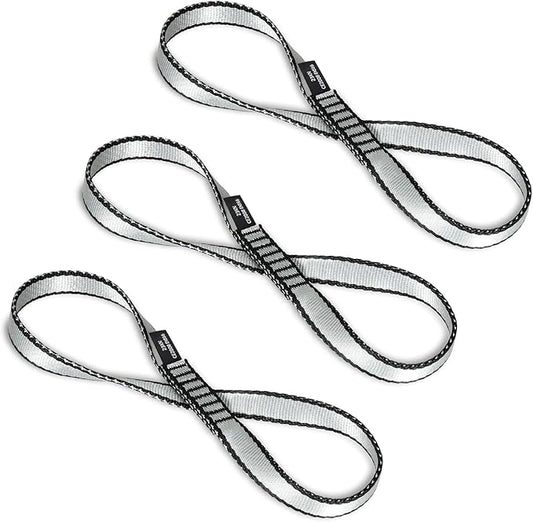18MM Nylon Climbing Sling Runner - 23KN CE2008/EN566 Certified Outdoor Climbing Webbing for Rock Climbing, Rappelling, Mountaineering, Swing Gear, Outdoor Adventures & Emergency Anchoring