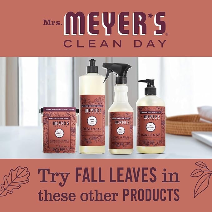 Mrs. MEYER'S Fall Leaves Kitchen Set Variation, Includes Dish Soap, Hand Soap and Multi-Surface Cleaner, 3 ct.