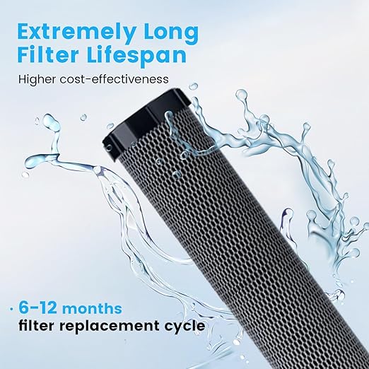 Vortopt Countertop Water Filtration System - Faucet Water Filter for Sink - Water Purifier for Kitchen - Reduces Chlorine, Heavy Metals, Bad Odors - F8 - Includes 1 Filter