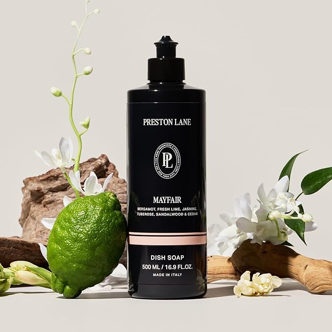 Preston Lane Dish Soap, Clean Ingredients, Tough on Grease & Residue, Safe for People & Pets
