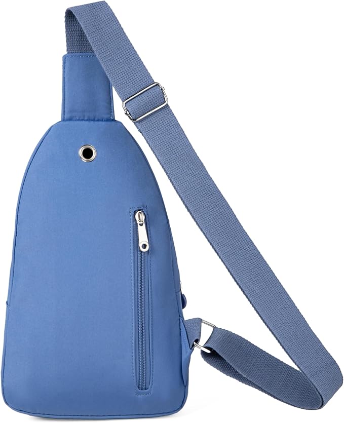 Small Sling Backpack Crossbody Sling Bag for Women, Chest Bag Daypack Fanny Pack Cross Body Bag for Outdoors Hiking Traveling - Blue