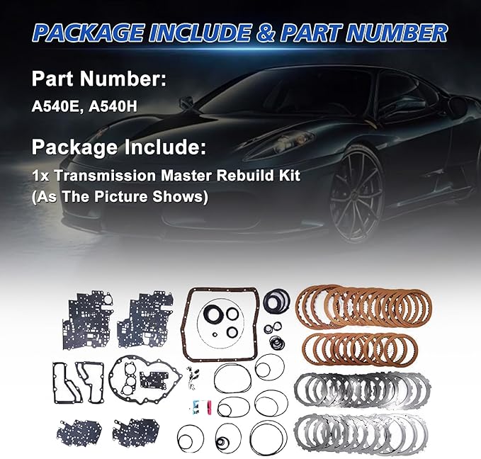 A540E A540H Transmission Master Rebuild Kit Overhaul Fits for Camry & RAV4 & Sienna Lexus ES300 ES250 1988-UP Car Aftermarket Parts