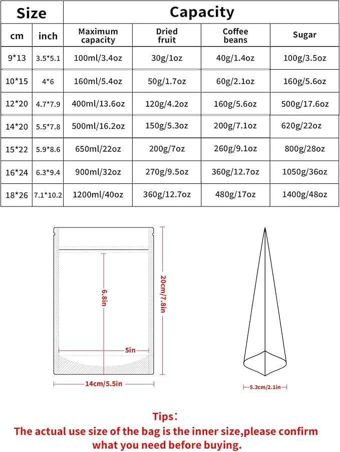 FireKylin 100 Pack Smell Proof Bags 5.5" x 7.8", Resealable Bags with Matte Window, Foil Pouch Stand Up Sealable Bags for Packaging（Gold）
