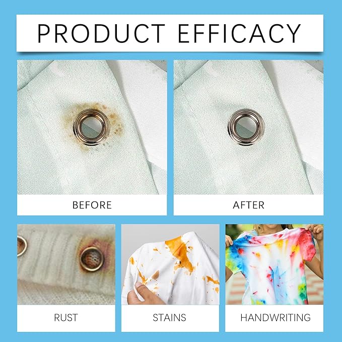 2 PC Fabric Rust Remover for Clothes – Quick-Acting Stain Lift for Rust & Water Marks | Easy-to-Use Laundry Rust Cleaner for Fresh & Stubborn Stains, Safe for Most Fabrics, 100ml