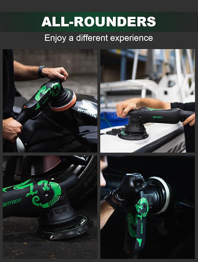 BATOCA Dual Action Polisher, Auto Buffers and Polishers, DA Buffer for Car Detailing, 6 Inches and 700w Random Orbital ,6 Variable Speed with Polishing Pads for Waxing,Buffing,Sanding,Polishing