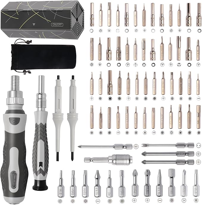73 in 1 Magnetic Screwdriver Set, DIY Ratchet Precision Screwdriver Set, Precision Multi Tool Kit for PC, Watch, Bicycle, Electronics Maintenance