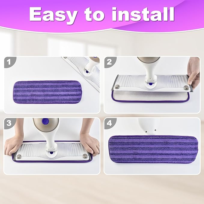 Mop Pads Refills for Swiffer Power Mop, 11 Count Refill Pads for Swiffer Powermop Contains 9 Disposable Mop Pads Refills for Power Mop and 2 Reusable Mop Pads for Power Mop, Refill Pads for Powermop