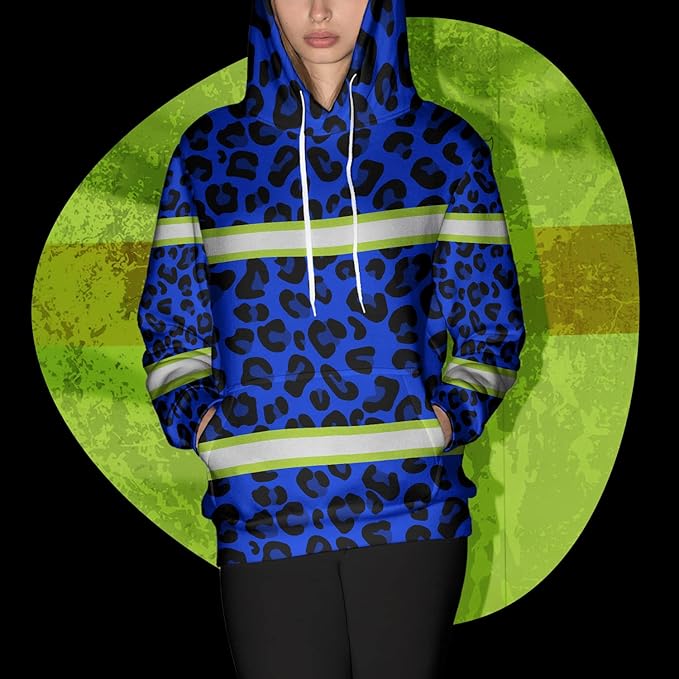 Color US Flag High Visibility Hoodie for Men Women Reflective Tapes Safety Workwear for Worker Runner Patriotic