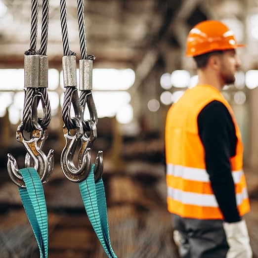 Lift Sling Straps,2" x 3' 2-Ply Heavy Duty Flat Eye Lift Slings,Polyester Lifting Sling Strap Not Nylon Tree Saver Recovery Strap Web Sling Rigging Moving Tow Hoist Gear Straps