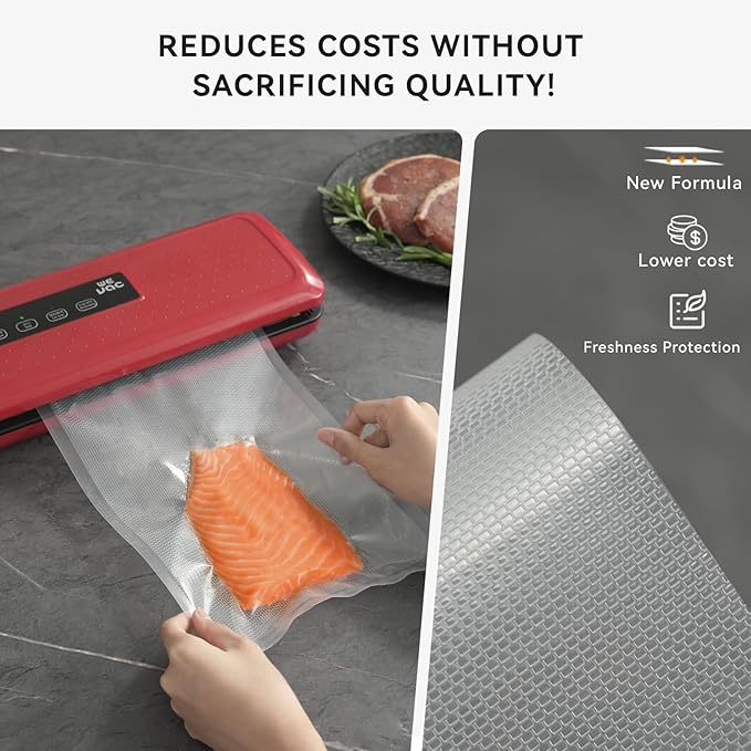 11" x 20' Vacuum Sealer Rolls, 3 Pack-Ideal for Food Storage, Sous Vide, and Meal Prep, Keep Food Fresh and Nutrients, Wevac Lite