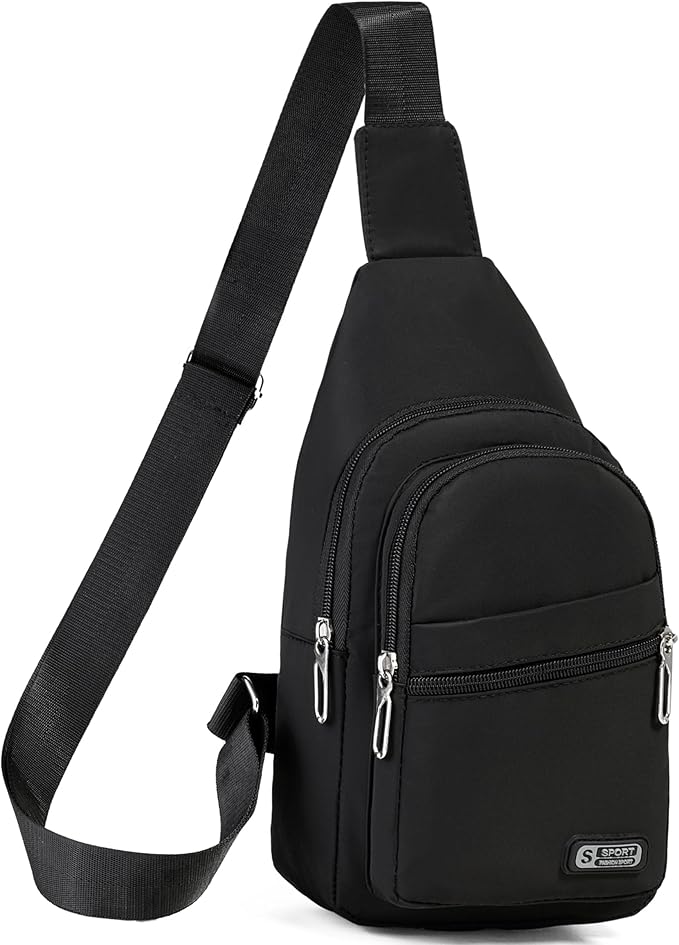 Small Sling Bag Crossbody Bags for Men Women, Chest Daypack Sling Backpack Cross Body Bag Fanny Pack for Hiking Traveling Outdoors