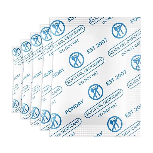 1 Gram 2000 Packets Fonday Food Grade Silica Gel Desiccants Packs Moisture Absorbers Dehumidifier