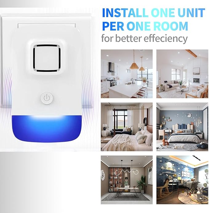 Ultrasonic Pest Control Repeller Plug in, Electronic Rodent Repellent for Indoor Home, Mosquito Repellent, Cockroach Killer, Spider Repellent (1 Pack-2)