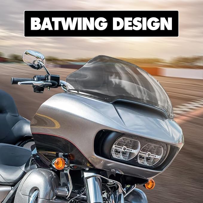 13" Windshield for Harley Davidson Touring Road Glide CVO FLTRX/FLTRXS/FLTRK/FLTRU/FLTRUSE 2014-2022 Windscreen Air Deflector, Smoke