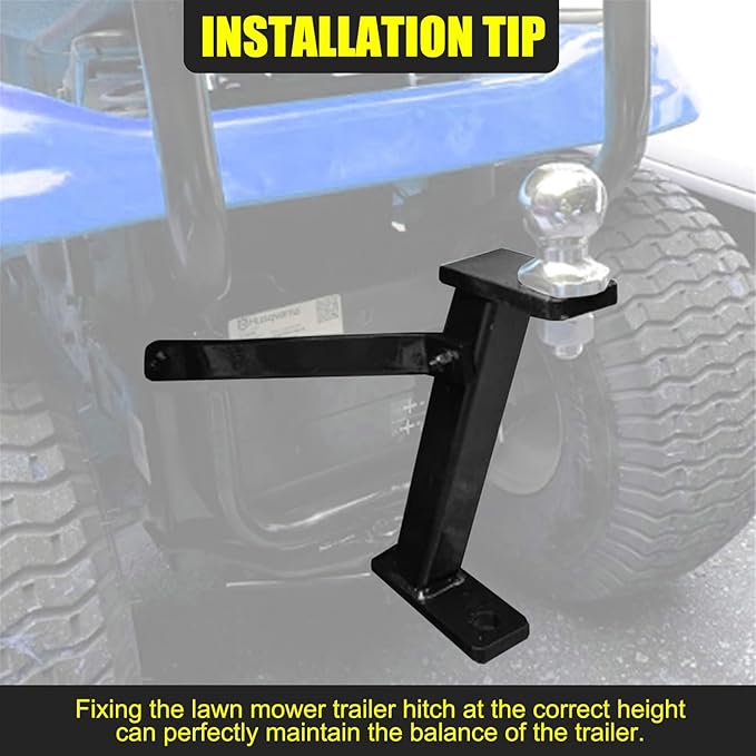 KAIRAY Lawn Mower Tractor Towing Hitch Garden Lawn Pro Tow Mower Hitch Kit Black Powder-Coated Finish