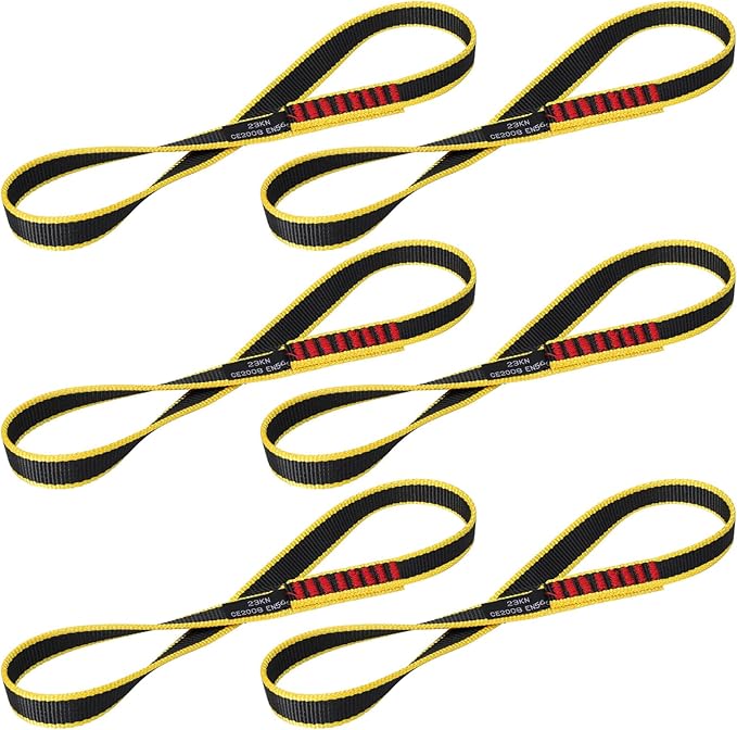 20MM Nylon Climbing Sling Runner 23KN CE2008/EN566 Rock Climbing Webbing Straps for Rock Climbing, Rappelling, Swing, Yoga Hammock etc