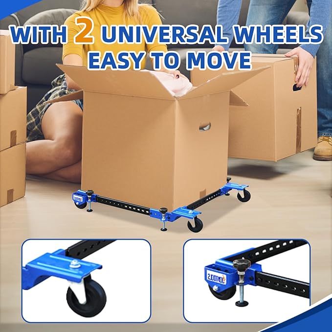 SOONTOOLS Universal Mobile Base, 400 lbs Capacity, Adjustable Heavy Duty Mobile Base, Industrial Rolling Tool Stand with Swivel Wheels for Large Tools, Machines, Bandsaw, Power Tools