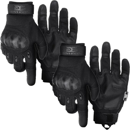 Glove Station Tactical Gloves for Men – Touchscreen Utility Gear with Hard Knuckle Protection Used in Motorcycle, Airsoft, Combat, Police, Shooting & Outdoor Work
