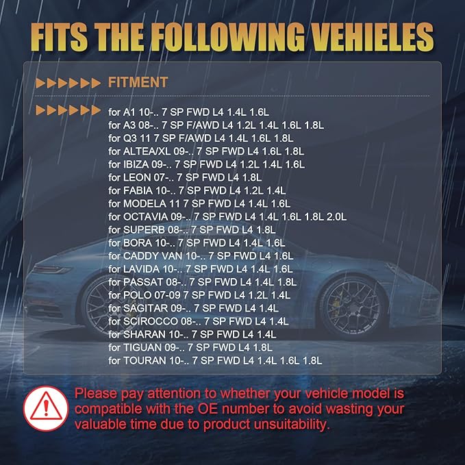 0AM DSG DQ200 Transmission Valve Body Repair Kit 0AM325066AE Fits for 12-21 Audi A1, 90-21 VW Jetta/Passat, Seat Altea 05-12/ Leon 01-21 Aftermarket Part Replace OE#0AM325066C 0AM325066AA