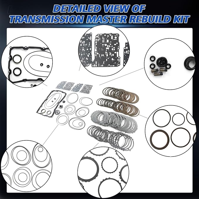 AB60E AB60F Transmission Master Rebuild Kit Fits For 2007-2011 Sequoia/Tundra 5.7L V8 Transmission Friction Kit Clutch Plates Repalce OE AB60E AB60F