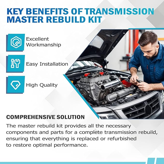 Transmission Master Overhaul Rebuild Kit 62TE Compatible with Dodge Ram 200 Routan Pacifica 2008-UP After-Market Parts